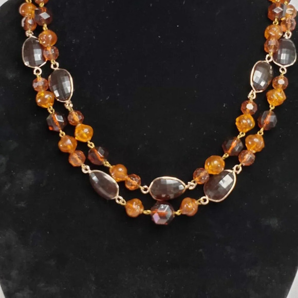 Vintage Western Germany 1950's Beaded Multistrand Necklace - Picture 2 of 9